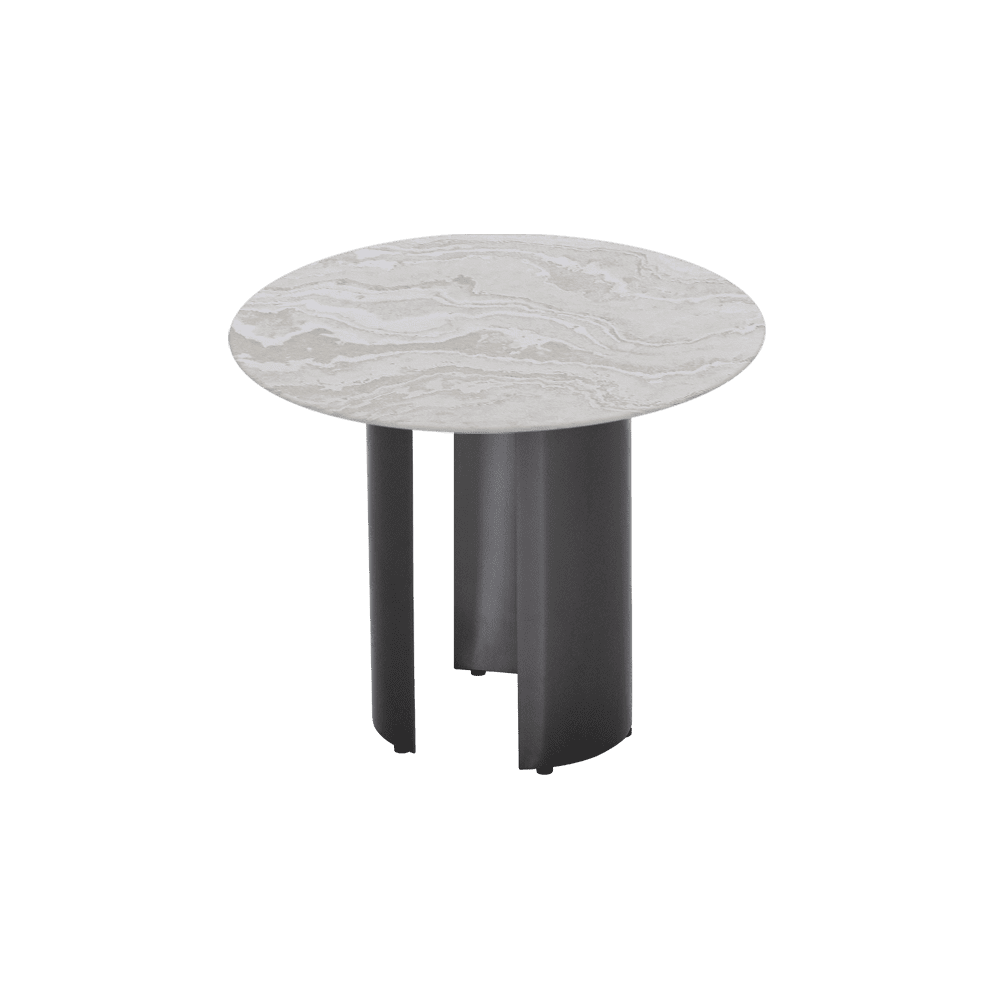 NOA Side Table - Mix & Match Marble Top with with Stainless Steel Leg(600mm)