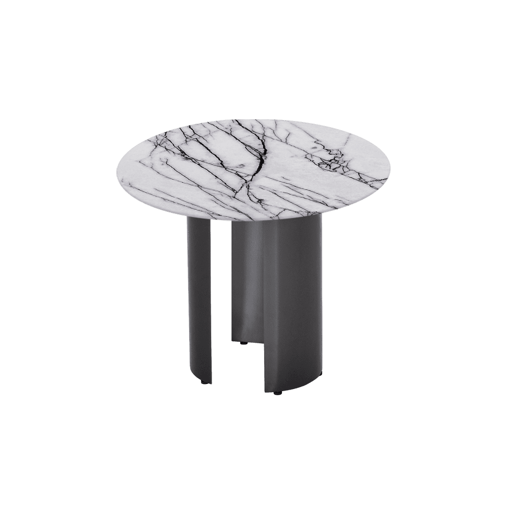 NOA Side Table - Mix & Match Marble Top with with Stainless Steel Leg(600mm)