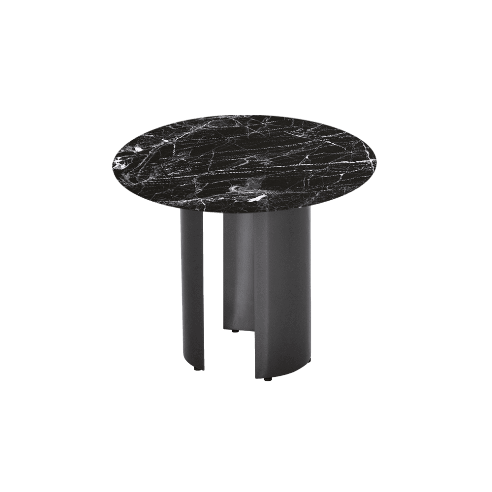 NOA Side Table - Mix & Match Marble Top with with Stainless Steel Leg(600mm)