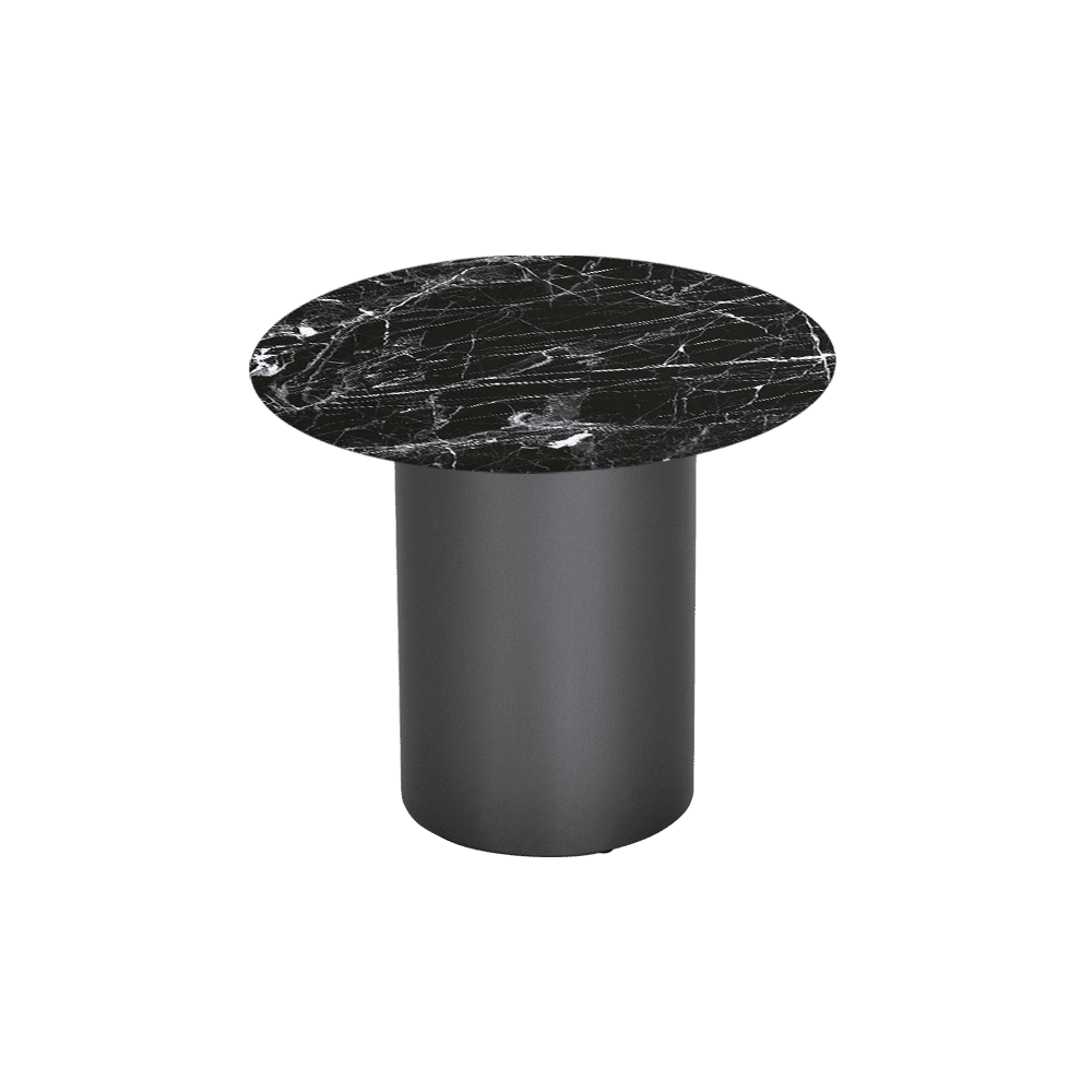 YUNA – Mix & Match Marble Side Table with Stainless Steel Leg (600mm)