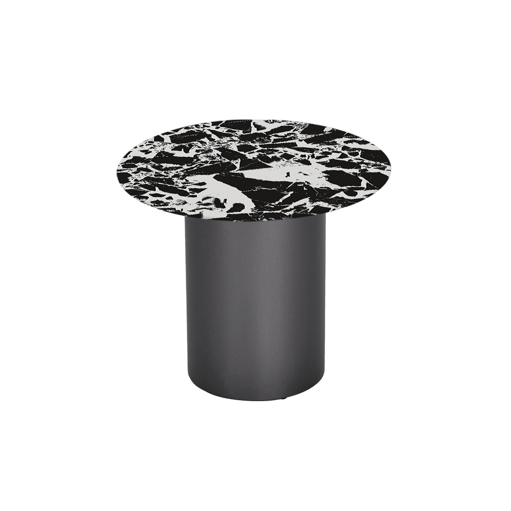 YUNA – Mix & Match Marble Side Table with Stainless Steel Leg (600mm)