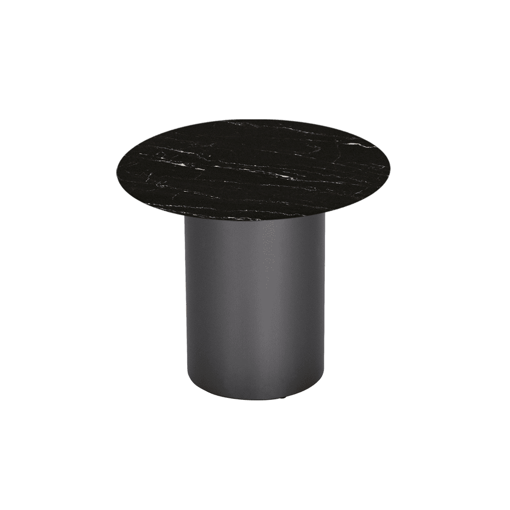 YUNA – Mix & Match Marble Side Table with Stainless Steel Leg (600mm)
