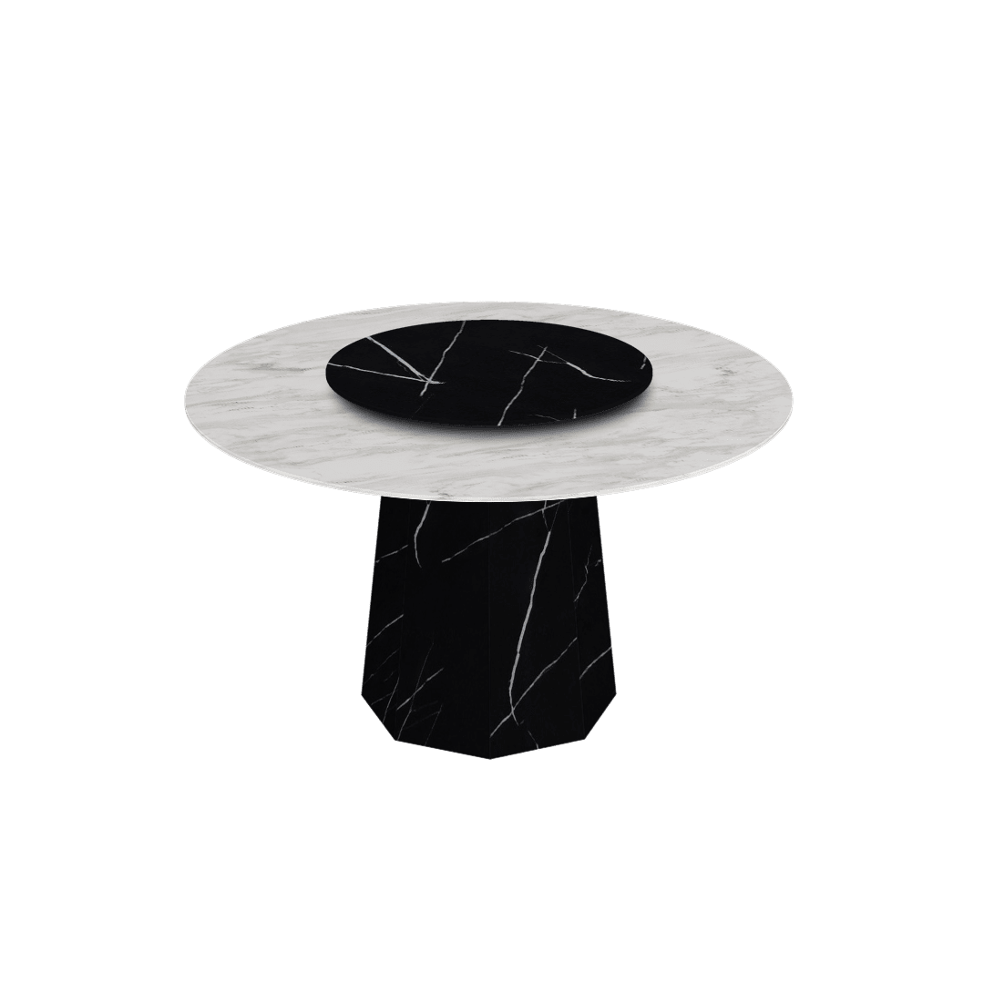 Mix & Match Round Marble Dining Table (6-seater)