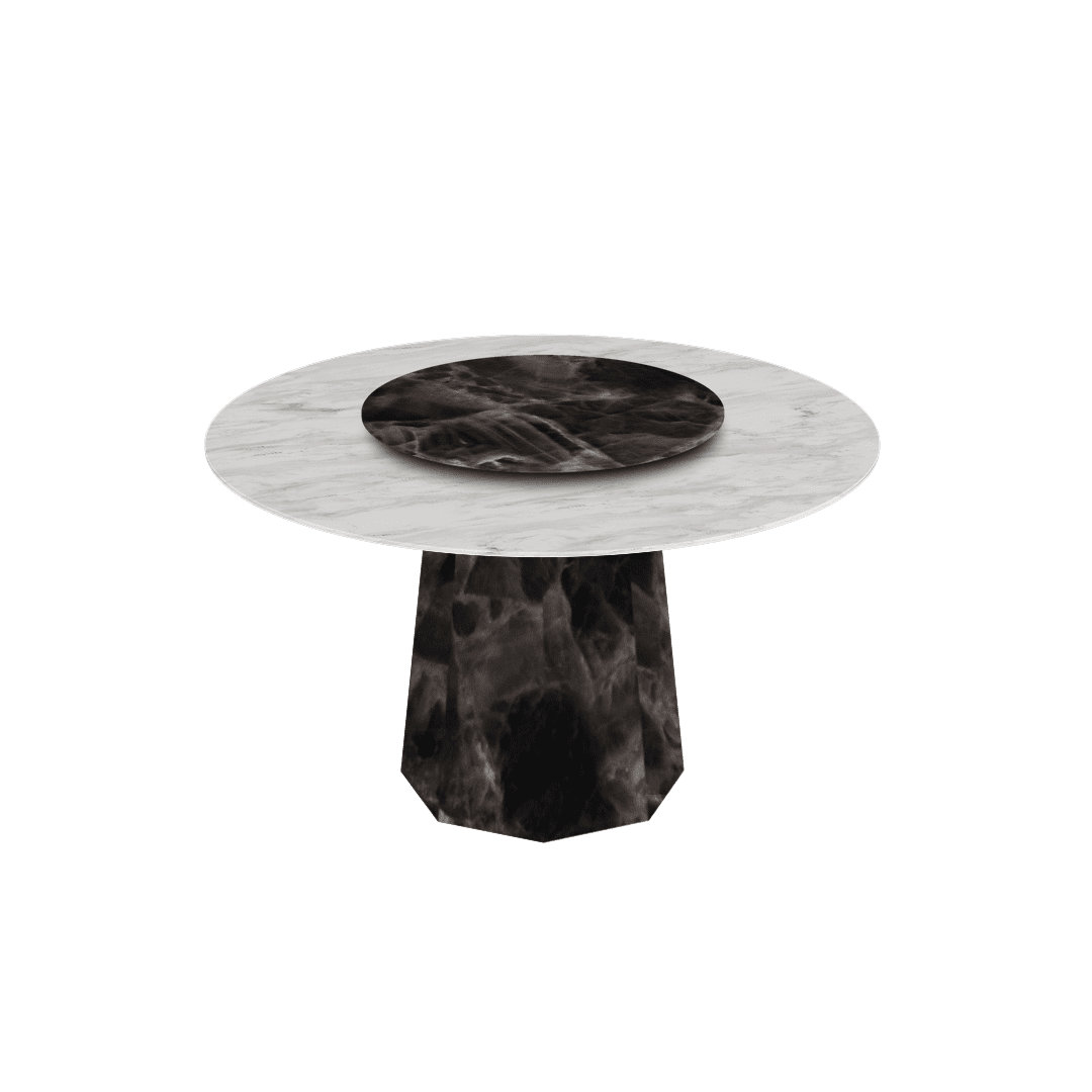 Mix & Match Round Marble Dining Table (6-seater)