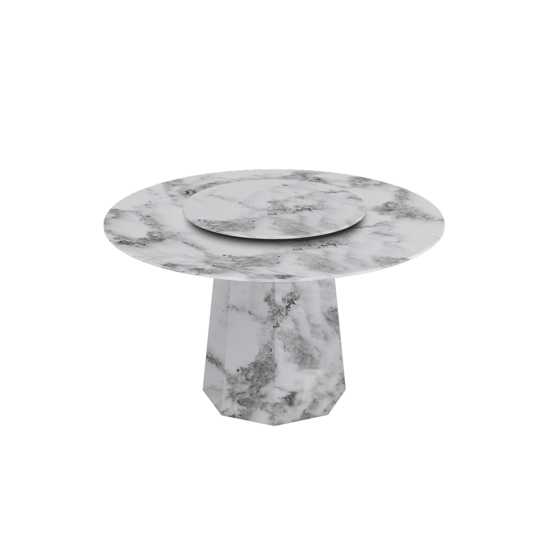 Mix & Match Round Marble Dining Table (6-seater)