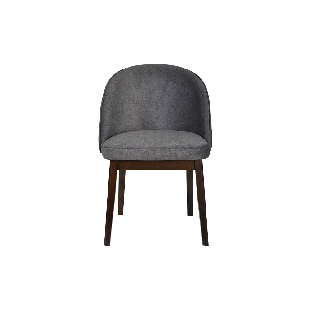 JENNA – Pleated Back Dark Grey Dining Chair