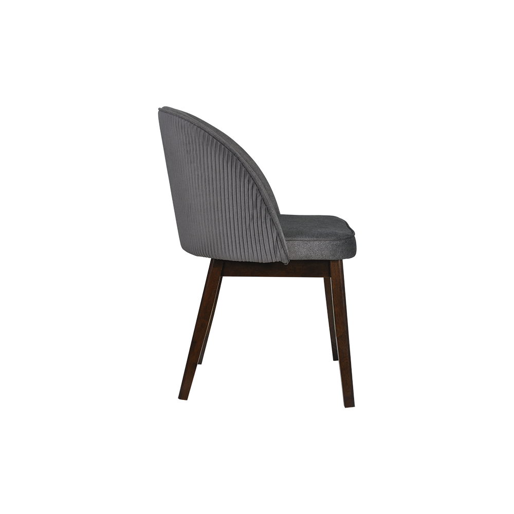 JENNA – Pleated Back Dark Grey Dining Chair