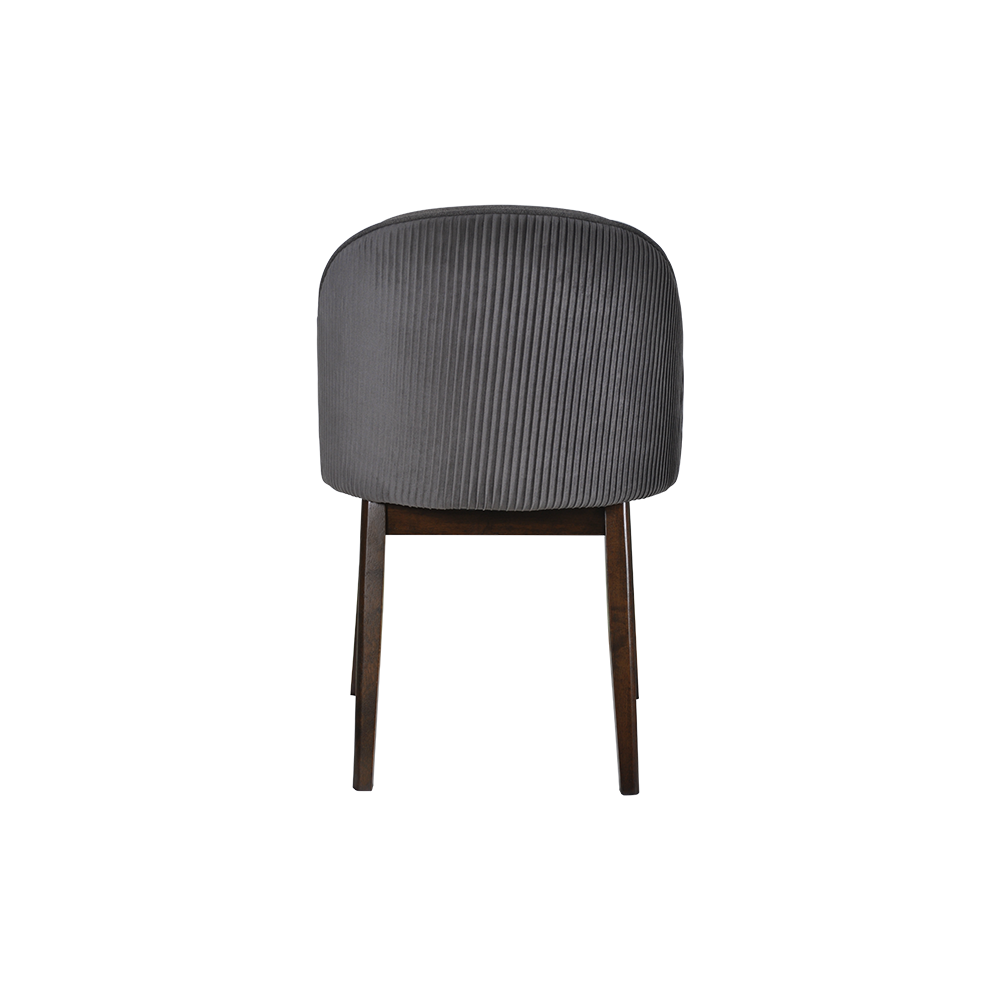 JENNA – Pleated Back Dark Grey Dining Chair