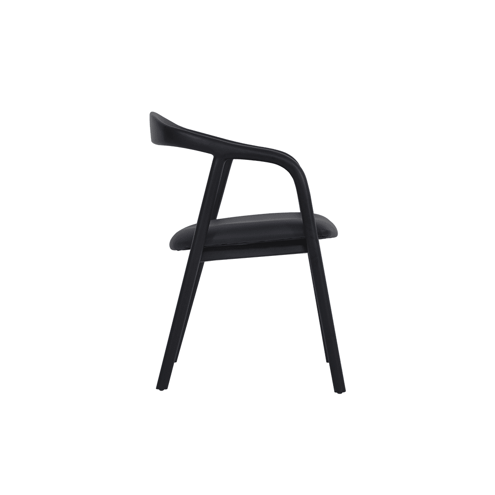 UDOKA BLACK - Solid Ash Wood Dining Chair