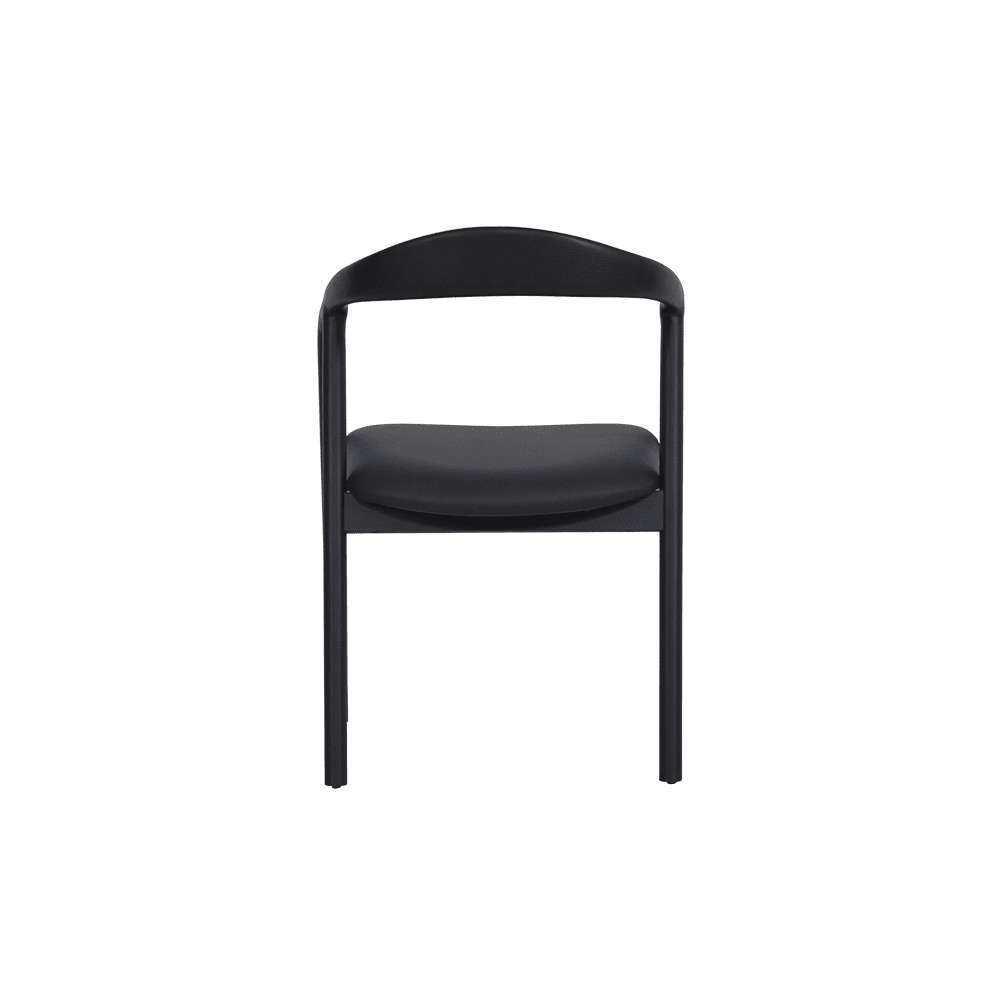 UDOKA BLACK - Solid Ash Wood Dining Chair