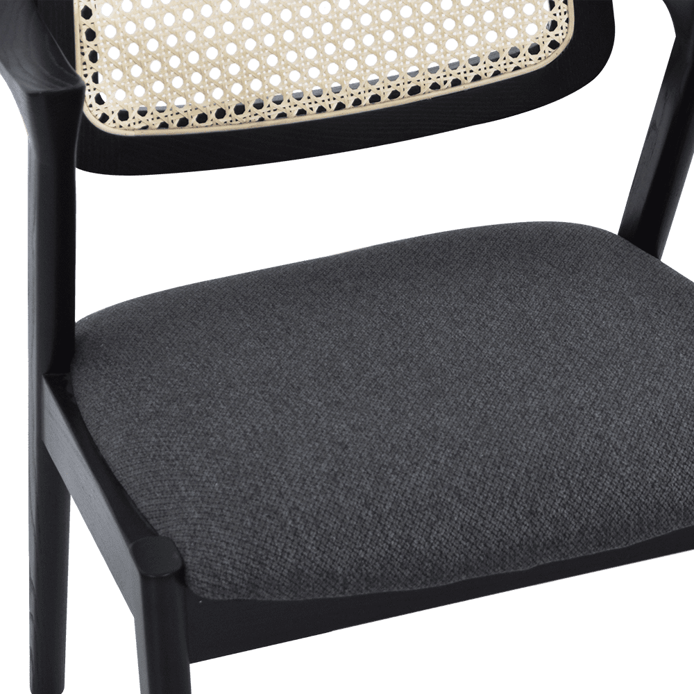 ZUMA BLACK - Solid Ash Wood Dining Chair