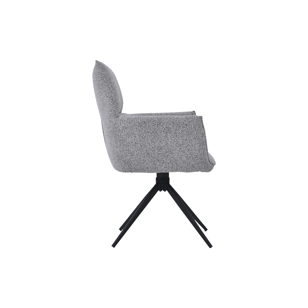 TESSA – Mist Grey Dining Chair with Armrests