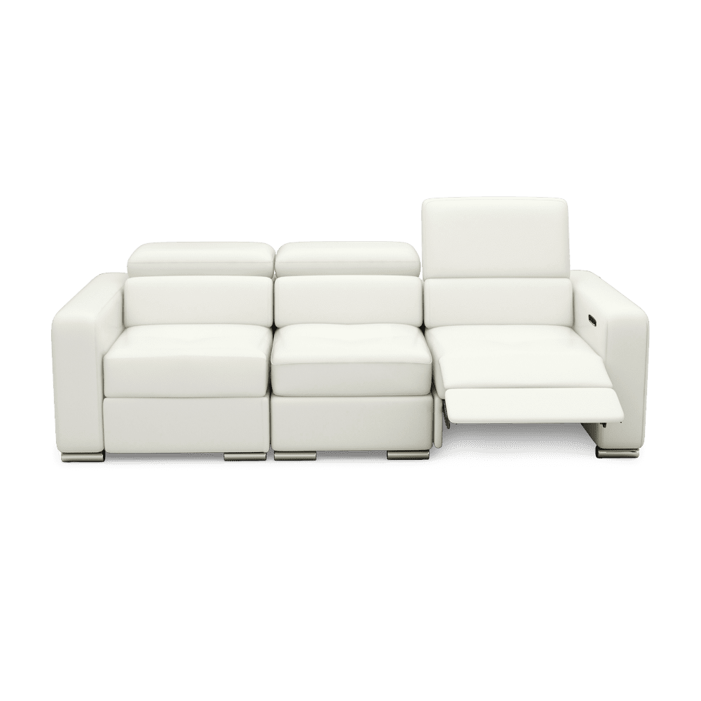 KELBY – Modular Leather Sofa with Extendable Seat & Motorised Incliner (3-Seater)