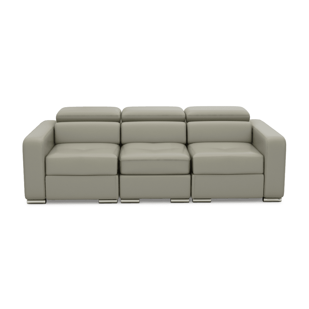 KELBY – Modular Leather Sofa with Extendable Seat & Motorised Incliner (3-Seater)