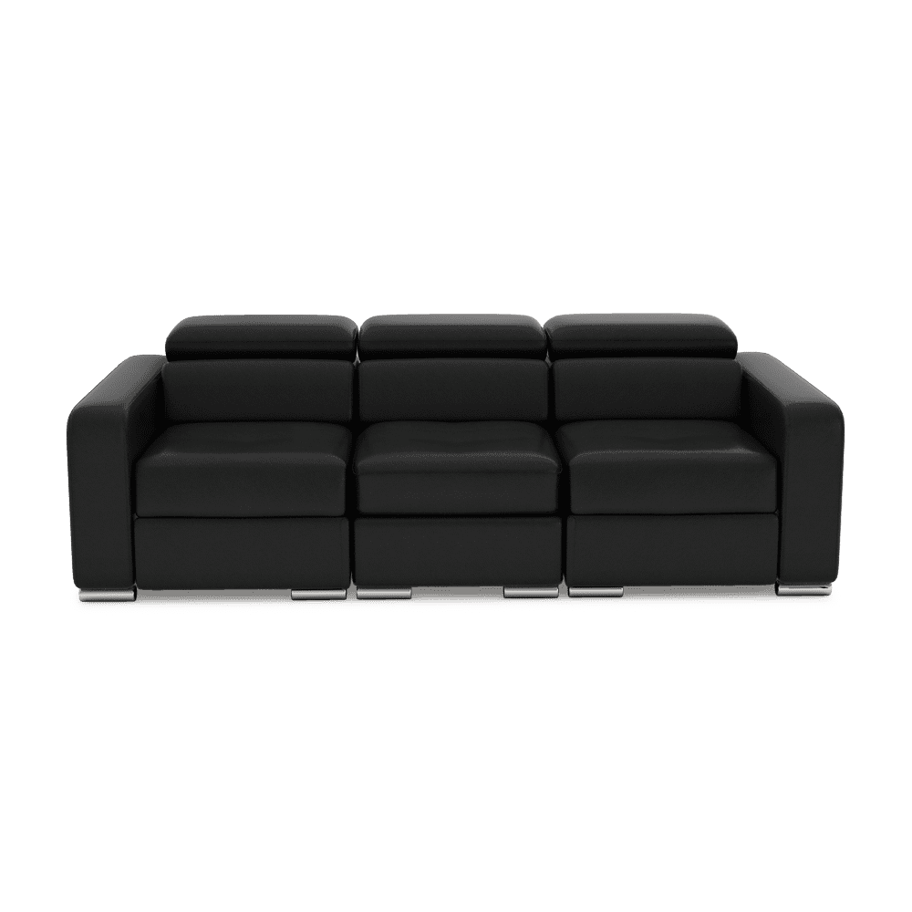 KELBY – Modular Leather Sofa with Extendable Seat & Motorised Incliner (3-Seater)