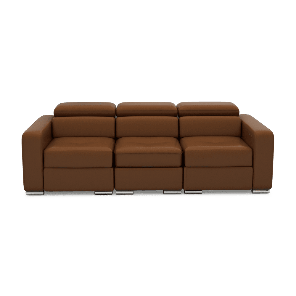 KELBY – Modular Leather Sofa with Extendable Seat & Motorised Incliner (3-Seater)