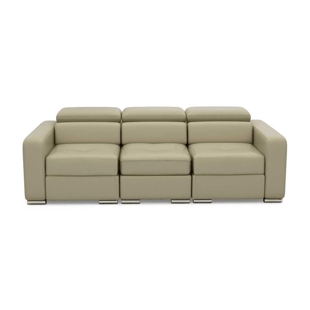 KELBY – Modular Leather Sofa with Extendable Seat & Motorised Incliner (3-Seater)