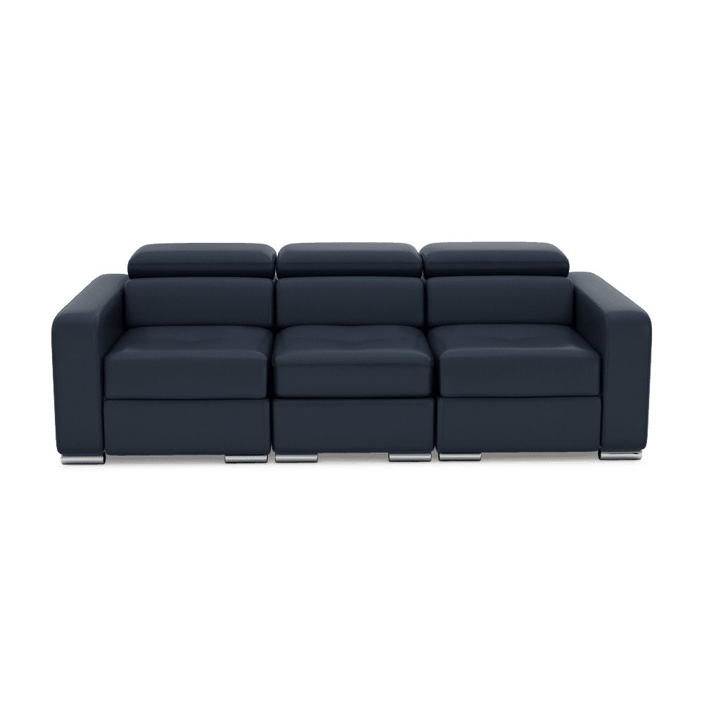 KELBY – Modular Leather Sofa with Extendable Seat & Motorised Incliner (3-Seater)
