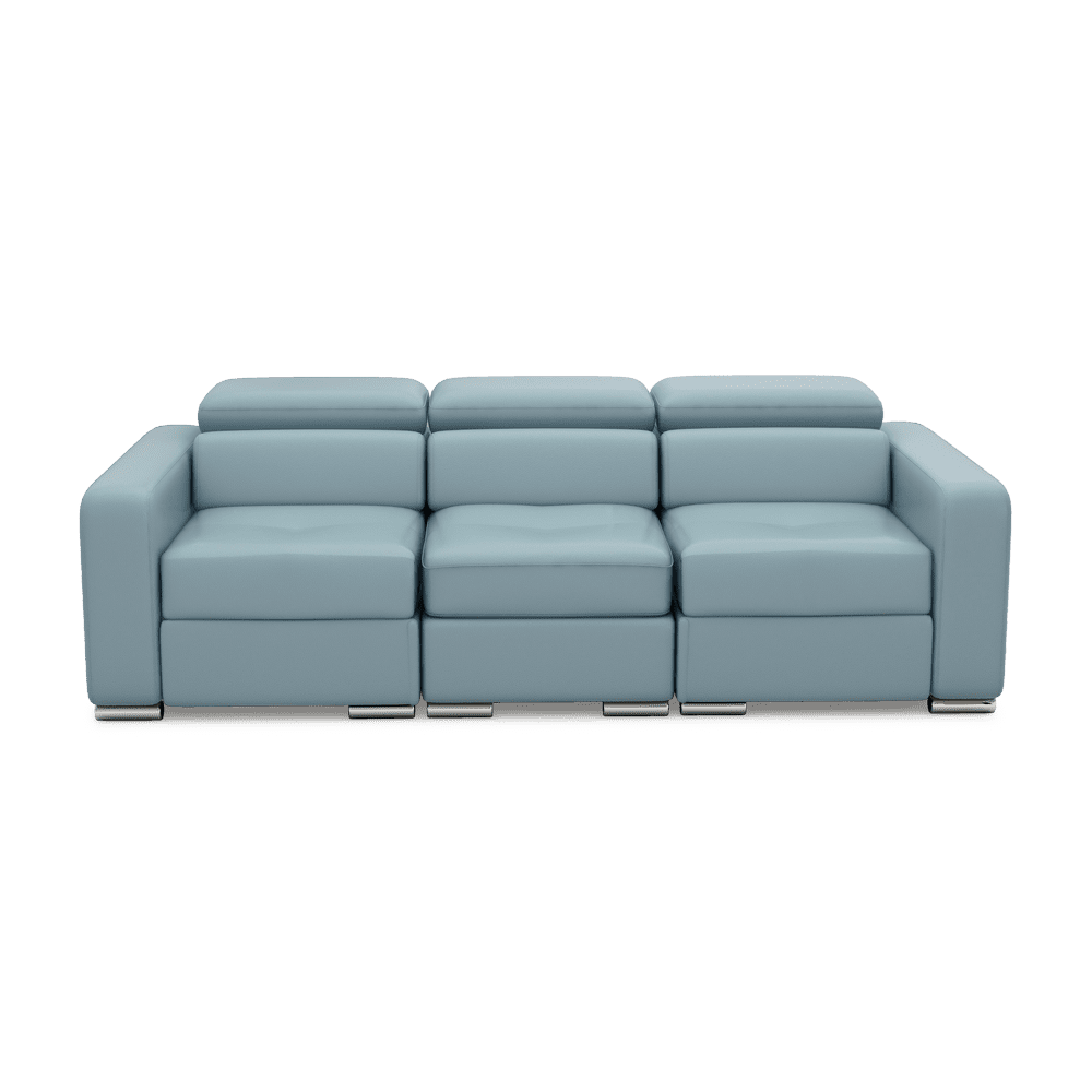 KELBY – Modular Leather Sofa with Extendable Seat & Motorised Incliner (3-Seater)