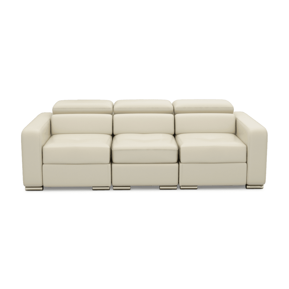 KELBY – Modular Leather Sofa with Extendable Seat & Motorised Incliner (3-Seater)