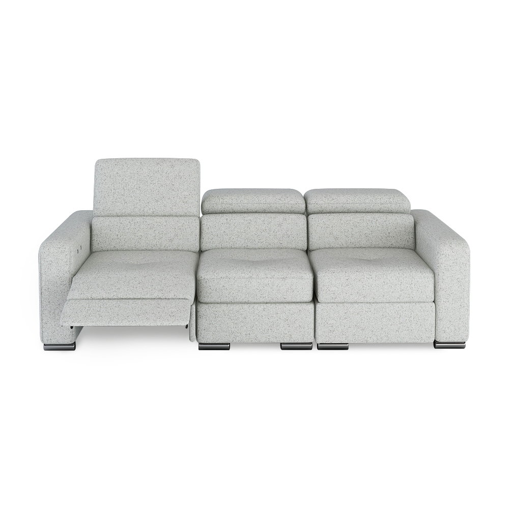 KELBY – Modular Leather Sofa with Extendable Seat & Motorised Incliner (3-Seater)