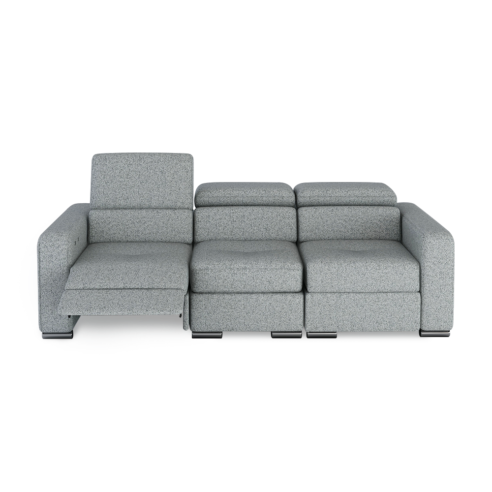 KELBY – Modular Leather Sofa with Extendable Seat & Motorised Incliner (3-Seater)