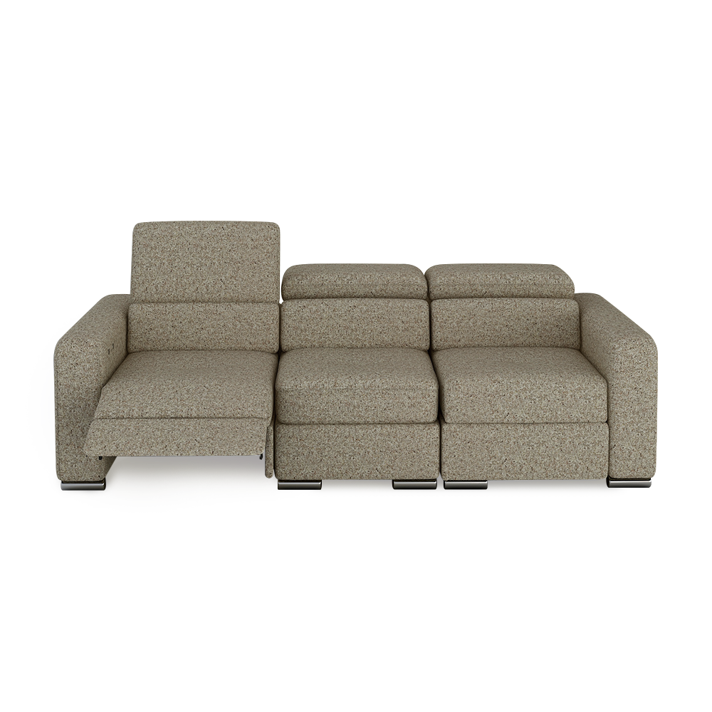 KELBY – Modular Leather Sofa with Extendable Seat & Motorised Incliner (3-Seater)