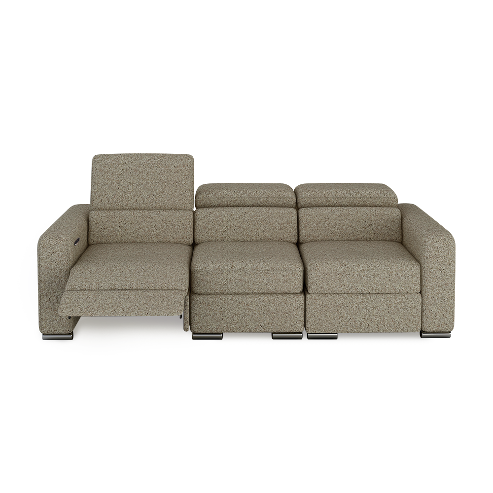 KELBY – Modular Leather Sofa with Extendable Seat & Motorised Incliner (3-Seater)