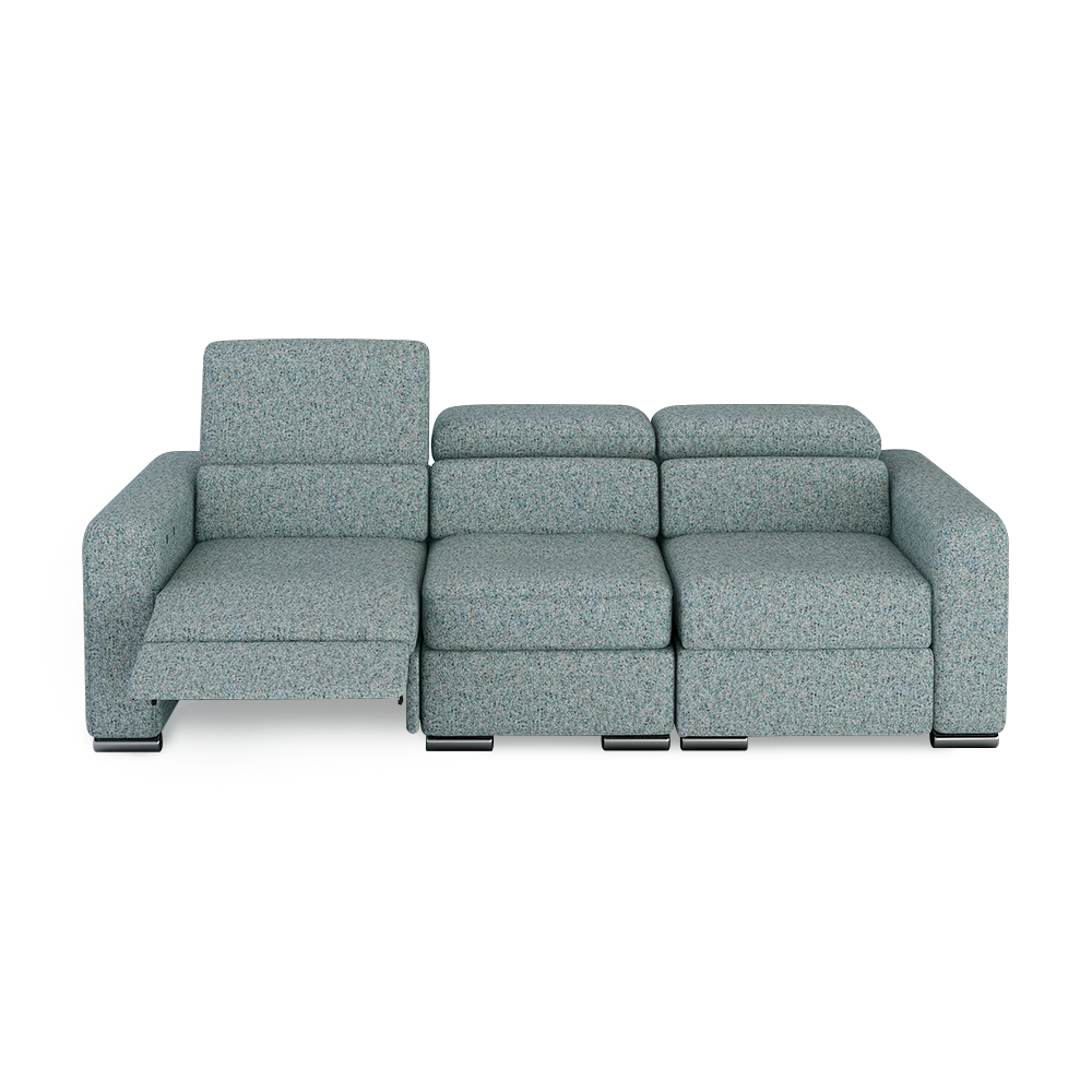 KELBY – Modular Leather Sofa with Extendable Seat & Motorised Incliner (3-Seater)