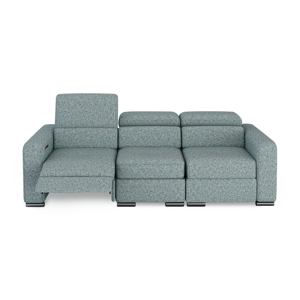 KELBY – Modular Leather Sofa with Extendable Seat & Motorised Incliner (3-Seater)