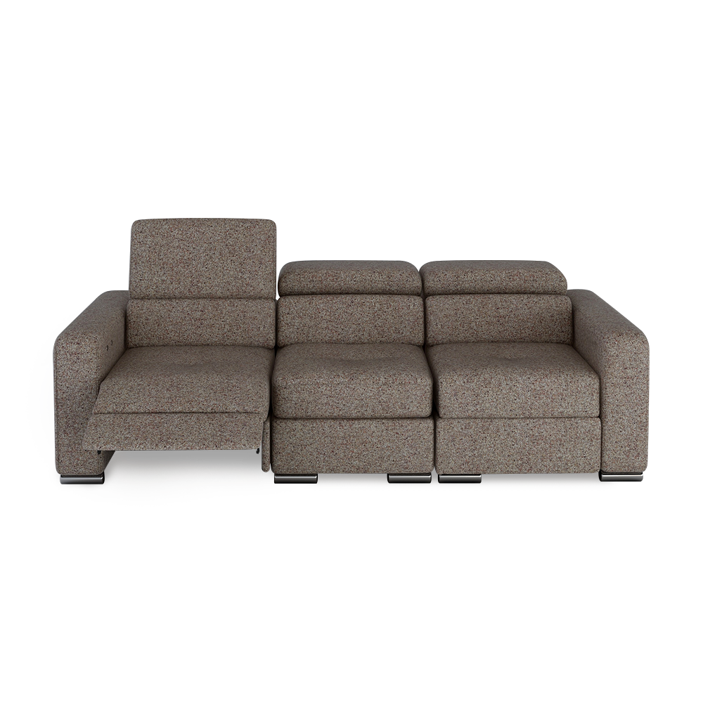 KELBY – Modular Leather Sofa with Extendable Seat & Motorised Incliner (3-Seater)
