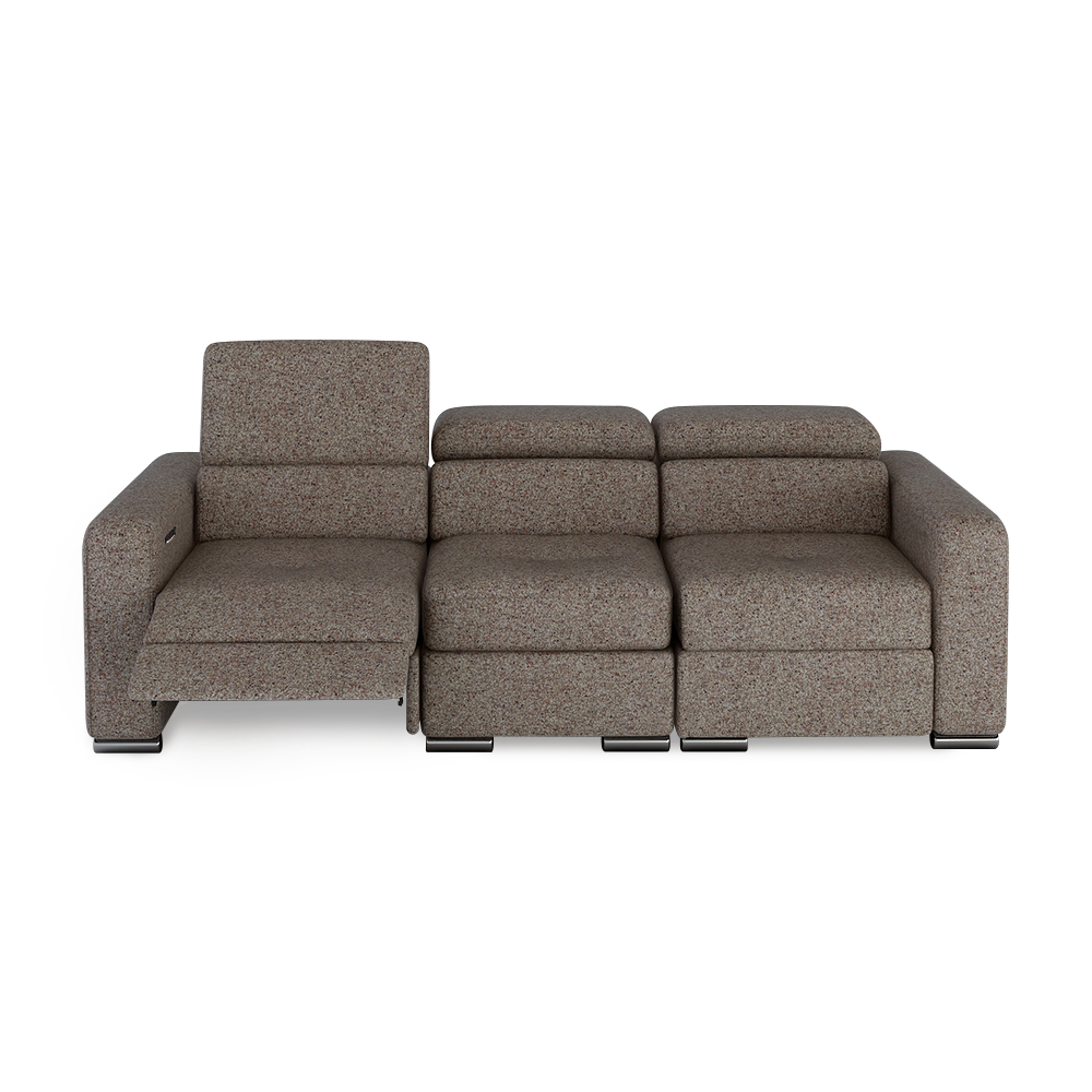 KELBY – Modular Leather Sofa with Extendable Seat & Motorised Incliner (3-Seater)