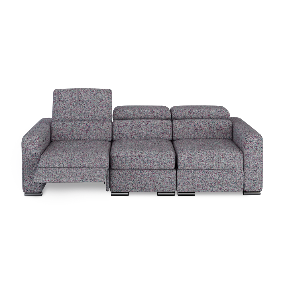 KELBY – Modular Leather Sofa with Extendable Seat & Motorised Incliner (3-Seater)