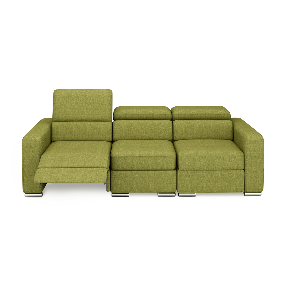 KELBY – Modular Leather Sofa with Extendable Seat & Motorised Incliner (3-Seater)