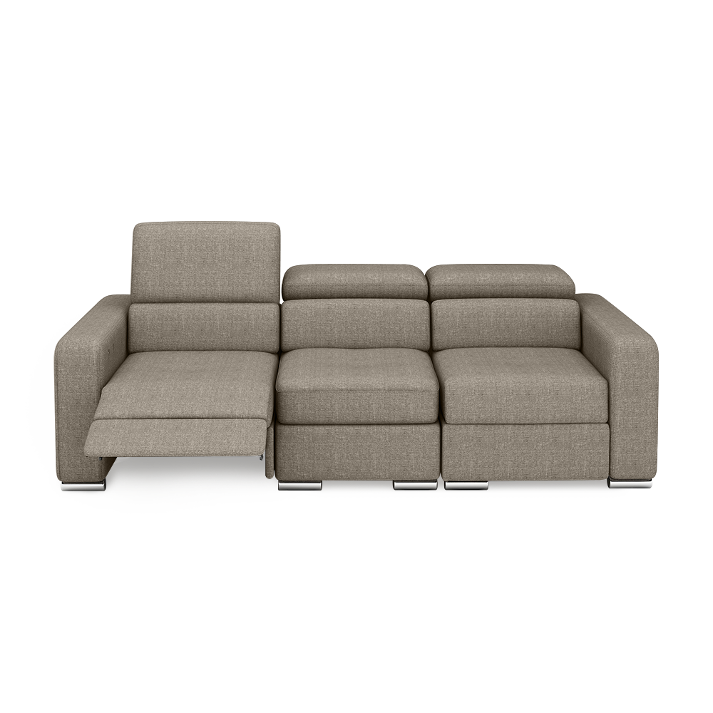KELBY – Modular Leather Sofa with Extendable Seat & Motorised Incliner (3-Seater)