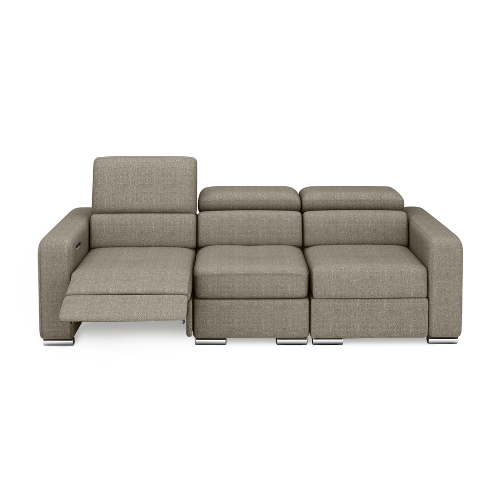 KELBY – Modular Leather Sofa with Extendable Seat & Motorised Incliner (3-Seater)