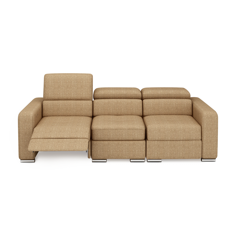 KELBY – Modular Leather Sofa with Extendable Seat & Motorised Incliner (3-Seater)