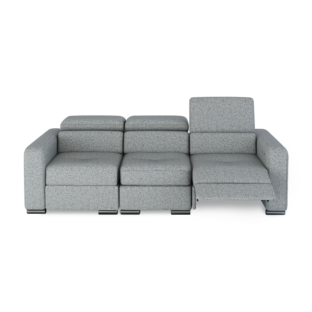 KELBY – Modular Leather Sofa with Extendable Seat & Motorised Incliner (3-Seater)