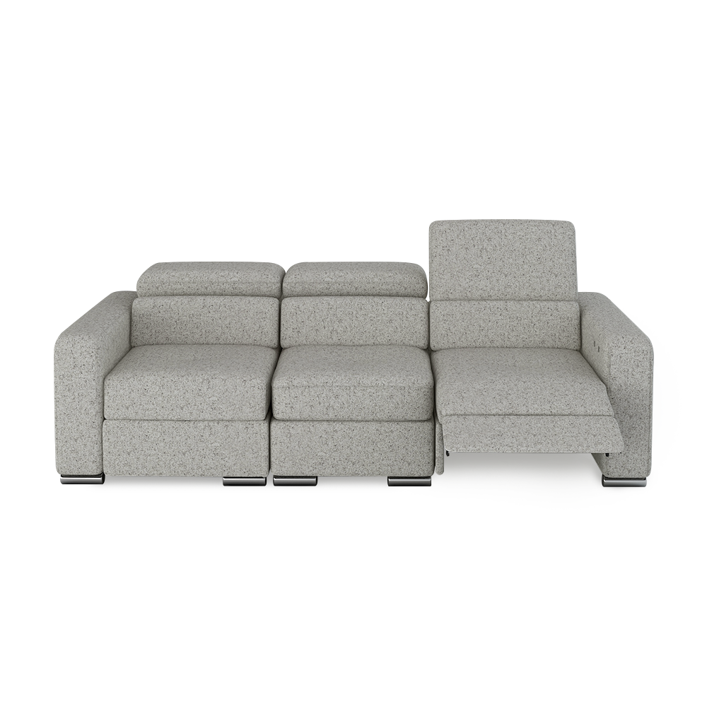KELBY – Modular Leather Sofa with Extendable Seat & Motorised Incliner (3-Seater)