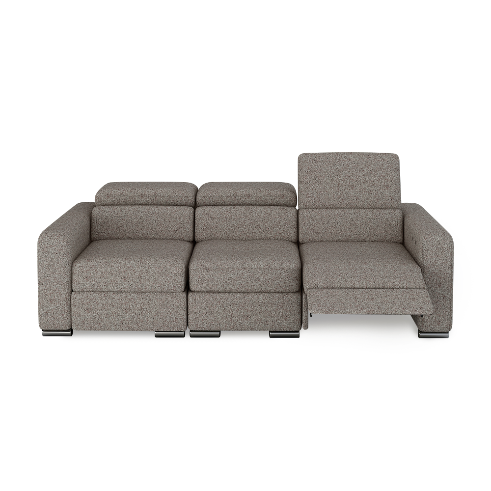 KELBY – Modular Leather Sofa with Extendable Seat & Motorised Incliner (3-Seater)