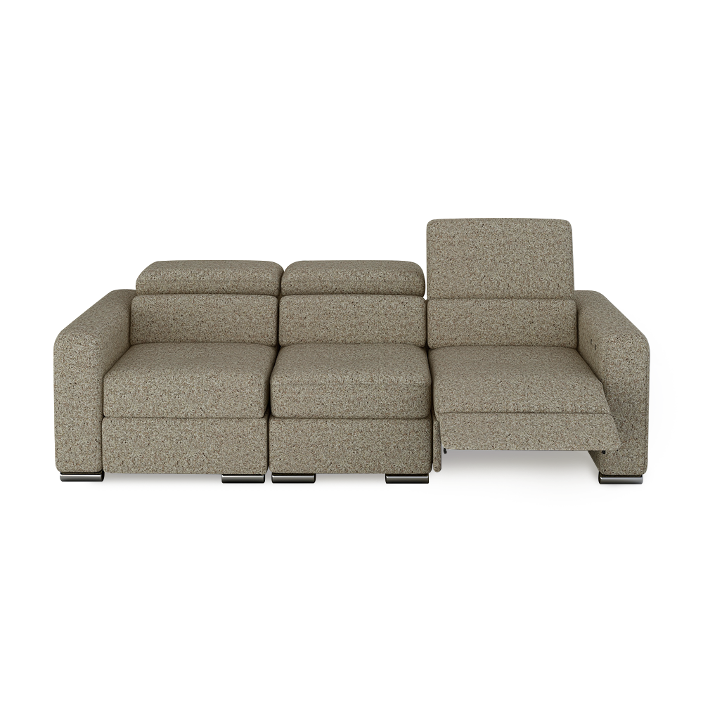 KELBY – Modular Leather Sofa with Extendable Seat & Motorised Incliner (3-Seater)
