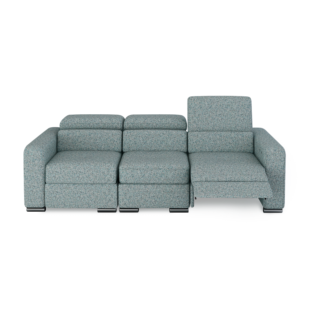 KELBY – Modular Leather Sofa with Extendable Seat & Motorised Incliner (3-Seater)