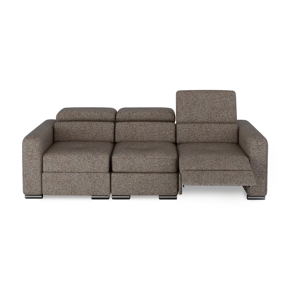 KELBY – Modular Leather Sofa with Extendable Seat & Motorised Incliner (3-Seater)