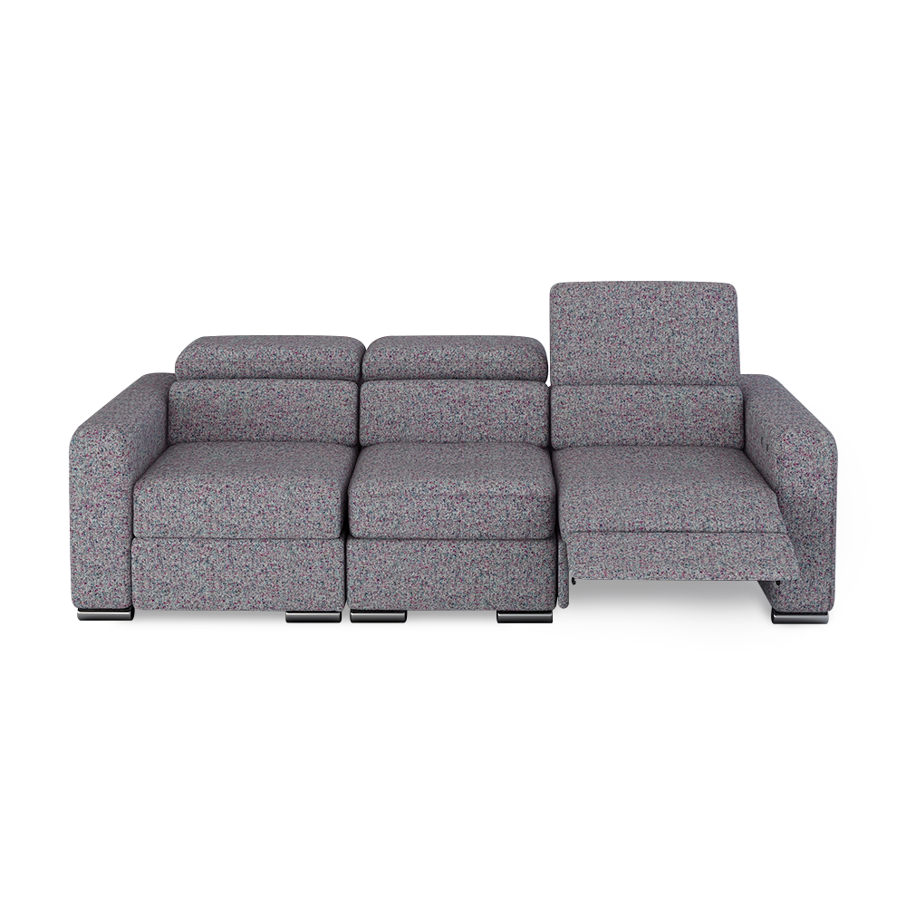 KELBY – Modular Leather Sofa with Extendable Seat & Motorised Incliner (3-Seater)