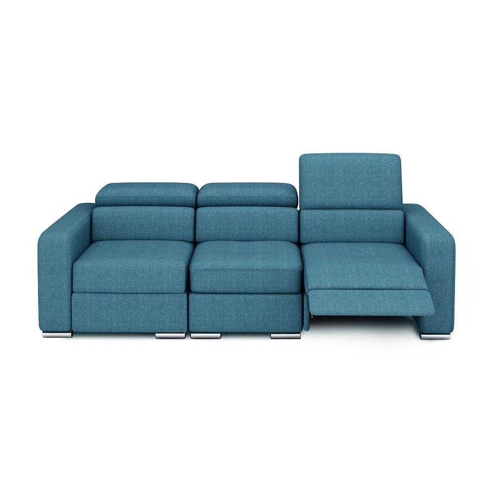 KELBY – Modular Leather Sofa with Extendable Seat & Motorised Incliner (3-Seater)