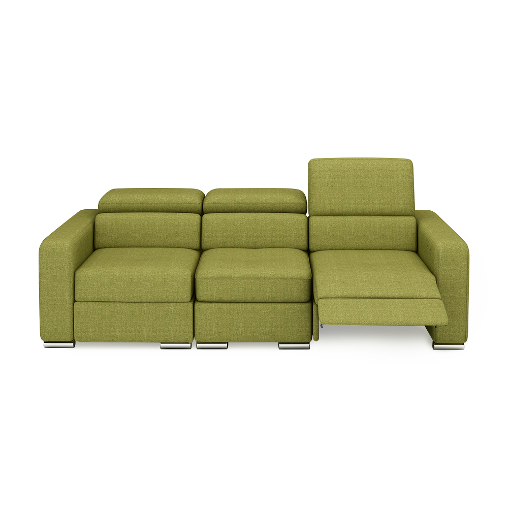 KELBY – Modular Leather Sofa with Extendable Seat & Motorised Incliner (3-Seater)