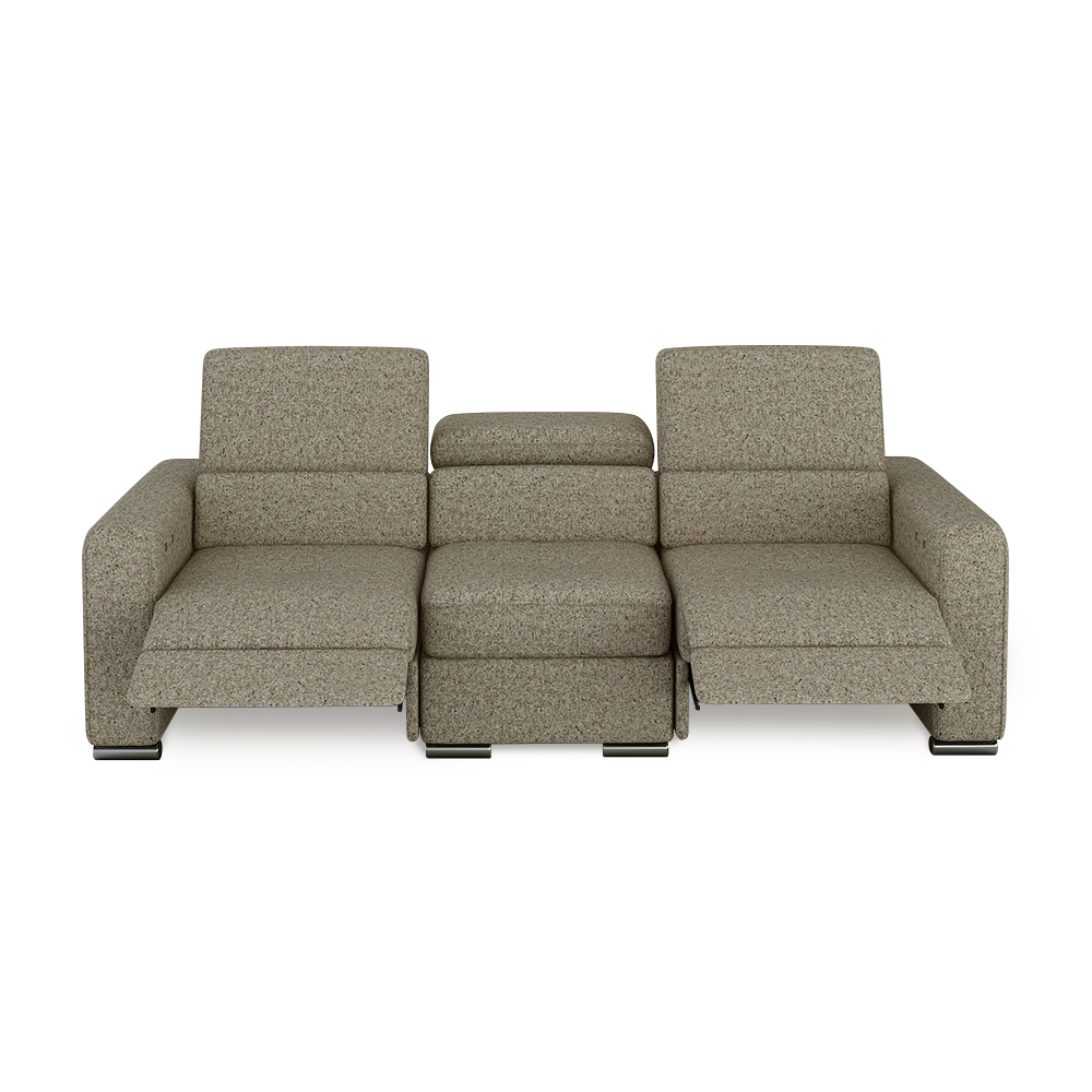 KELBY – Modular Leather Sofa with Extendable Seat & Motorised Incliner (3-Seater)
