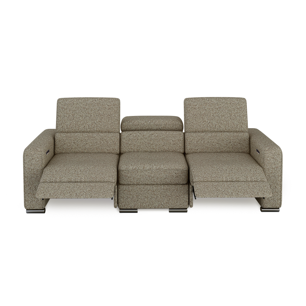 KELBY – Modular Leather Sofa with Extendable Seat & Motorised Incliner (3-Seater)