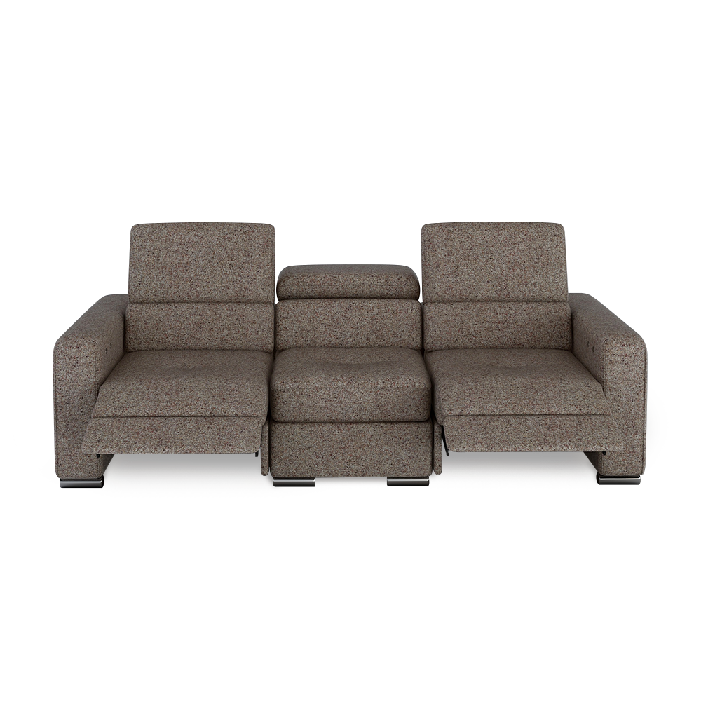 KELBY – Modular Leather Sofa with Extendable Seat & Motorised Incliner (3-Seater)
