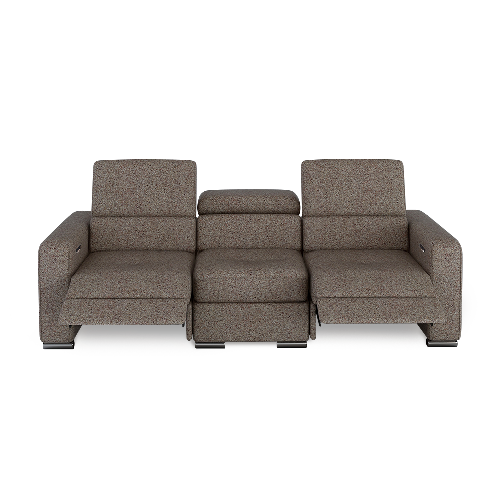 KELBY – Modular Leather Sofa with Extendable Seat & Motorised Incliner (3-Seater)